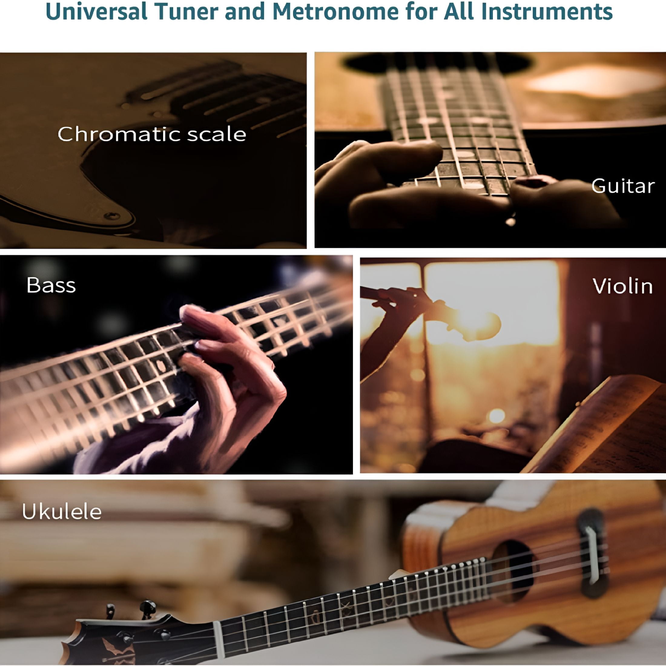 SEPTRIO Metronome Tuner Rechargeable In Digital Tone Generator for Guitar Bass Ukulele