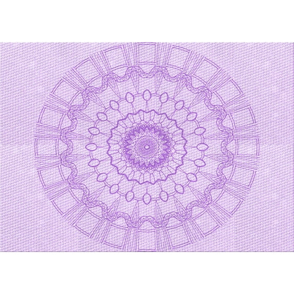 Ahgly Company Machine Washable Indoor Rectangle Transitional Violet Purple Area Rugs, 3' x 5'