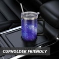 thumbnail image 7 of Purple Geometric Star 40oz Stainless Steel Vacuum Insulated Tumbler with Lid and Straw Gifts for Mom Friend Sister Grandma, 7 of 7