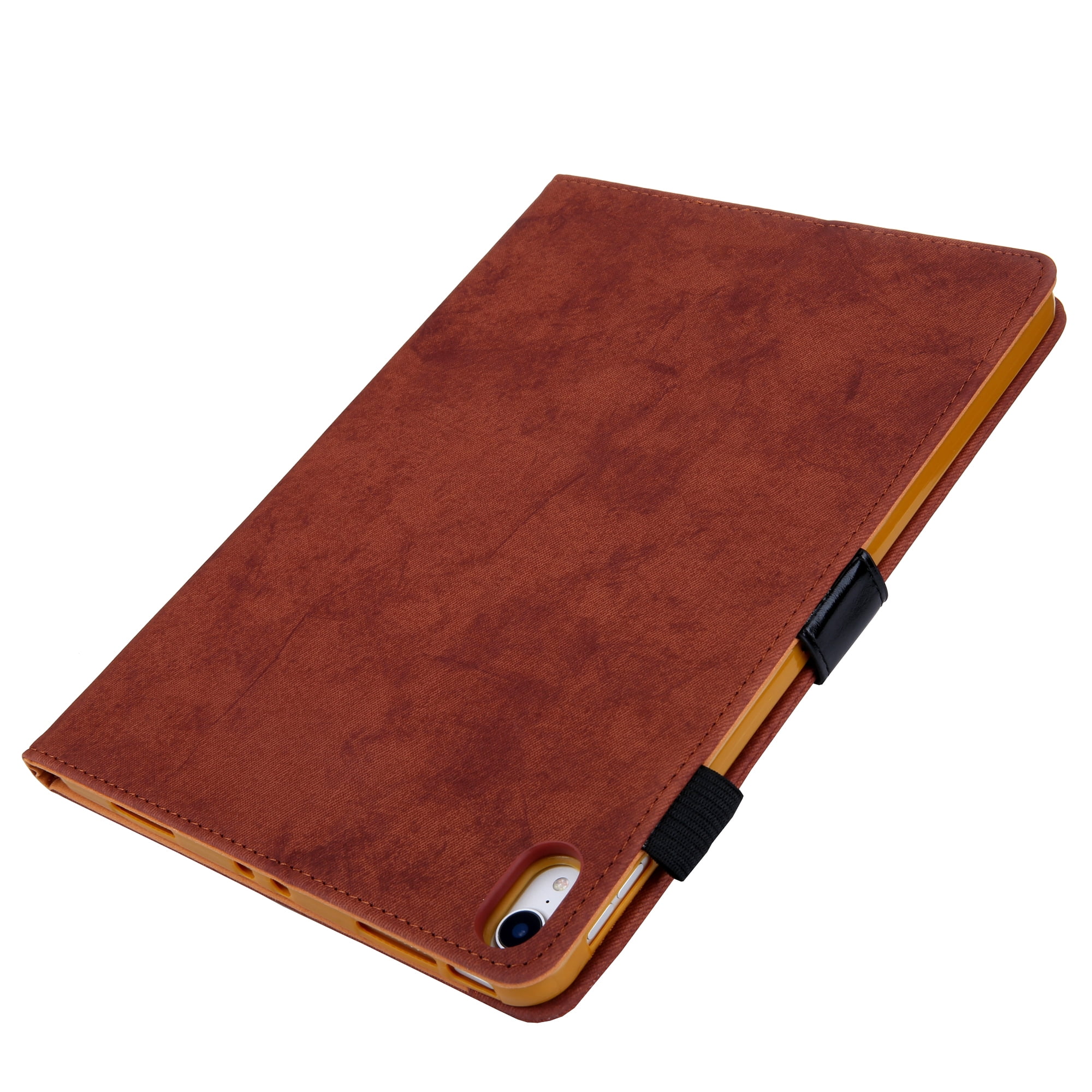 for iPad 10th Gen 10.9" (2022) Case, Retro Card Slot Cover with Pencil Holder, Multi-Angle Viewing Stand, Pocket Design, Folio Leather Case for Apple iPad 10th Gen 10.9" - Brown