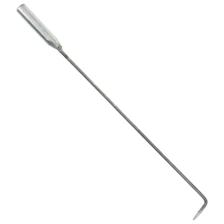Pawsdot Metal Fire Poker Tool for Fireplace and Outdoor Fire Pit Accessories in Plated Silver