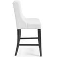 thumbnail image 3 of Modway Baronet Counter Bar Stool Faux Leather Set of 2 in White, 3 of 7