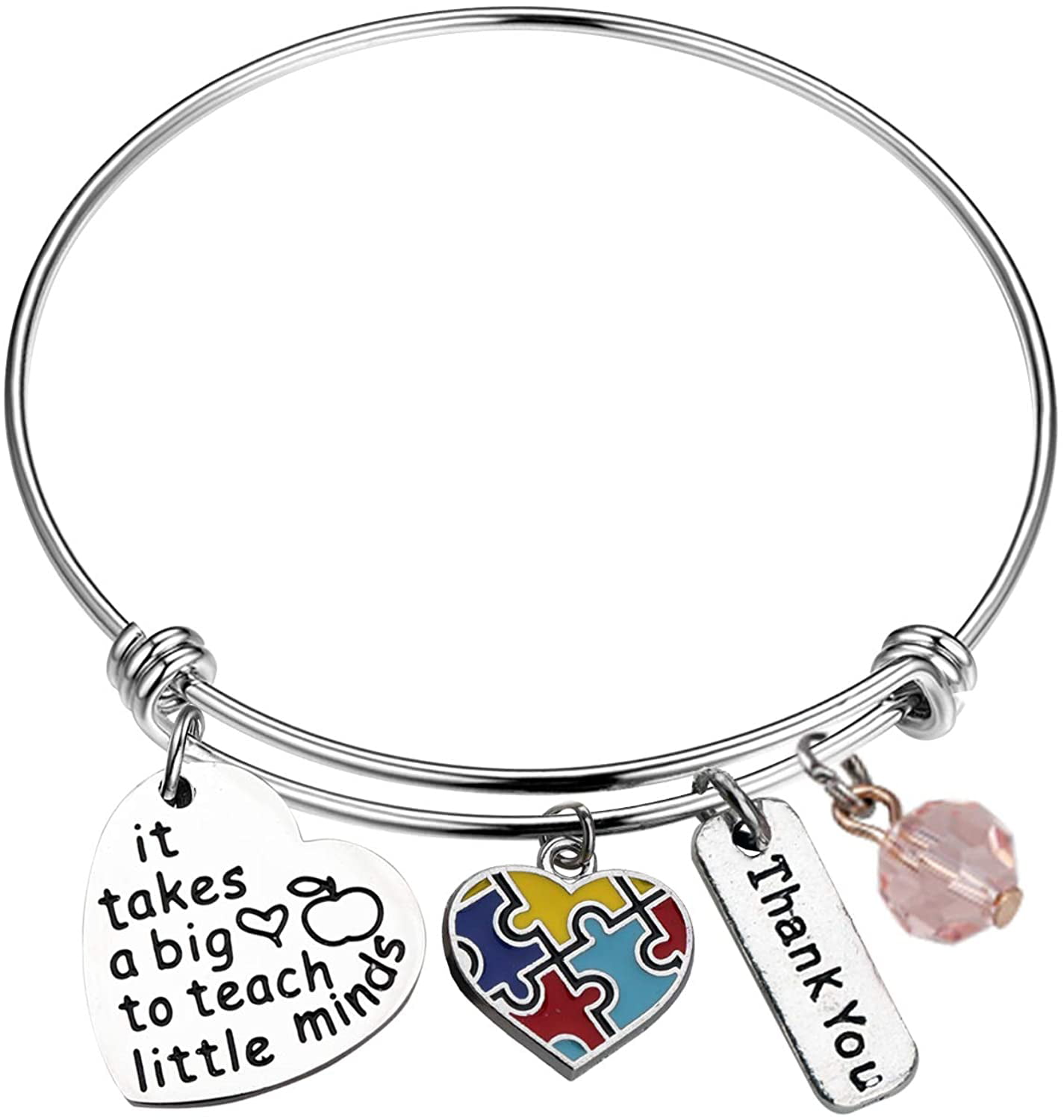 MAOFAED Autism Jewelry Autism Teacher Appreciation Gift Thank You for All That You Do Autism Supporter Gift Autism Mom Gift