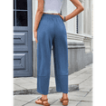 thumbnail image 6 of Women Baggy Wide Leg Pants Casual Elastic Waisted Palazzo Harem Pants with Pockets Blue S, 6 of 7