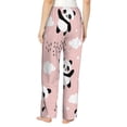 thumbnail image 3 of Sigee Panda Print Women's Soft Pajama Pants - Breathable and Comfortable Lounge Sleep Bottoms with Elastic Waistband and Pockets-, 3 of 9