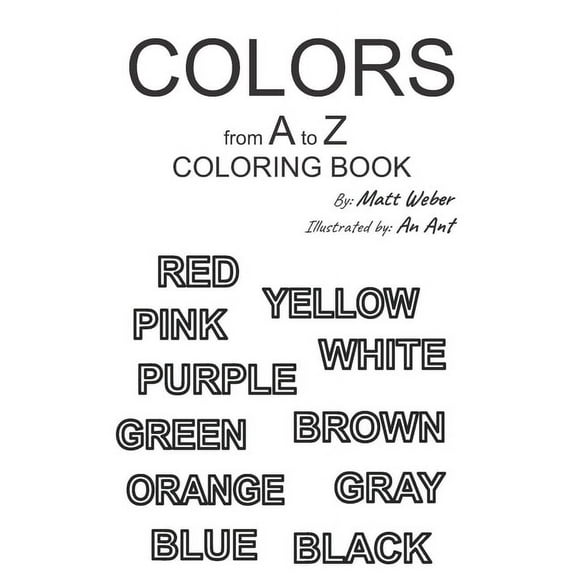 Colors from A to Z: Coloring Book, (Paperback)