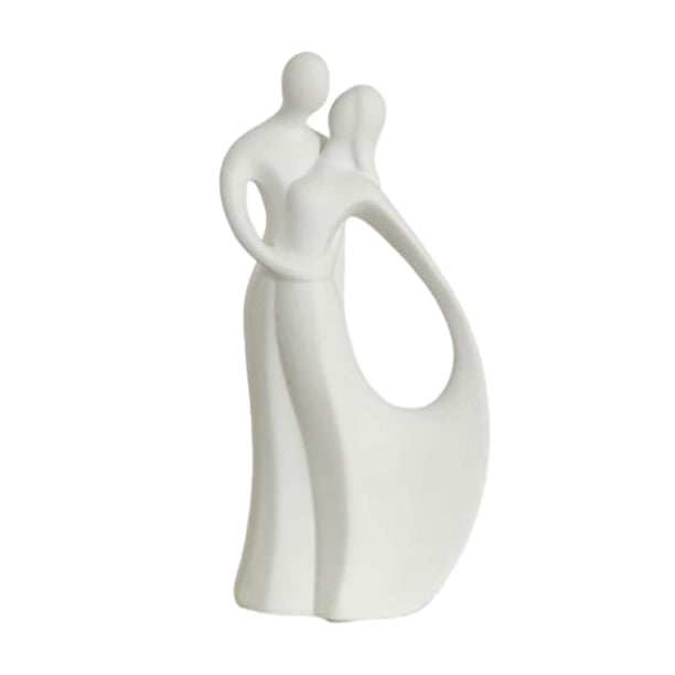 Estatua de pareja, figura de pareja de amantes, escultura decorativa coleccionable de abrazos para A