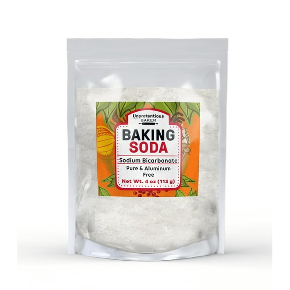 Unpretentious Baking Soda, 4 oz, Non-GMO, Great for Baking & Cooking, Leavening Agent, Pure Sodium Bicarbonate