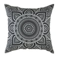 thumbnail image 2 of TreeWool (Pack of 2) Mandala Accent Cotton Decorative Square Throw Pillow Covers (16" x 16", Black), 2 of 6