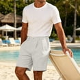 thumbnail image 6 of MHOSTAFH Men's Loose Fit Shorts Casual Pleated Summer Vacation Beach Shorts Stretch Dress Golf Shorts with Pockets, 6 of 9