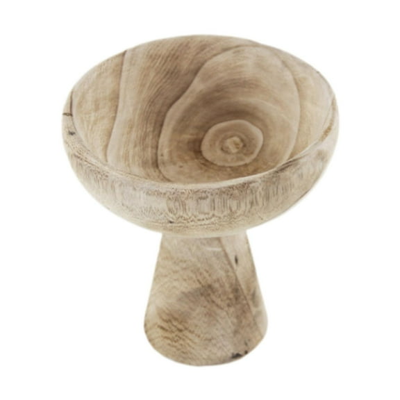 deevoka Footed Food Bowl Multi-use Dried Fruit Bowl for Centerpiece Table Decoration Wood