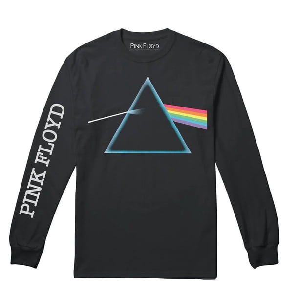 Pink Floyd - Camiseta Prisma de Manga Larga para Hombre (Negro)