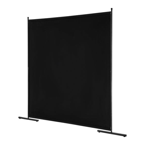 6FT Black Freestanding Room Divider Panel Privacy Screen for Office Bedroom Indoor Partition