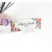 Personalized Desk Name Plate Plaque | Unique Gift | Wood Holder | Office Decor | Teacher Name Plate | Sign | Artswave