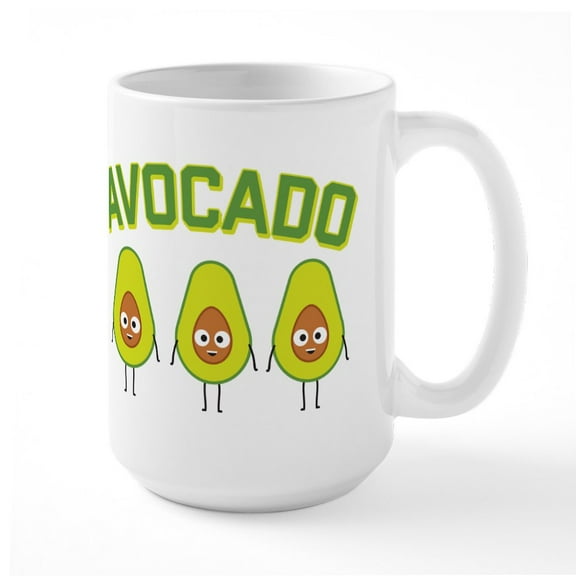 CafePress - Avocado - 15 oz Ceramic Large White Novelty Mug