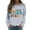 Grey, variant on Fiaer Thanksgiving Women Sweatshirts Letter Graphic Plus Size Pullover Long Sleeve Fashion Crew Neck Baggy Tops White XL