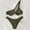 Army Green, variant on WEIee Bikinis Sets 2 Piece Womens Swimsuit Lace up Triangle Halter Sleeveless Split Bathing Suits Summer Solid Color Breathable Lady Holiday Party Swimwear Army Green L