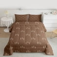 thumbnail image 2 of jejeloiu Abstract Cartoon Pine Queen Comforter Set,Modern Geometric Artwork Bedding Sets,White Brown Bedding Comforter Set For Girls Boys,Microfiber Bedroom Decor Reversible,3 Pieces, 2 of 8