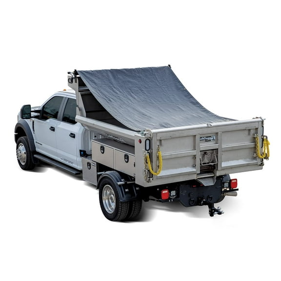 Buyers Products DTR6515 Manual Alumium Tarp System, 6-1/2 FT x 15 FT Mesh Tarp, Without Deflector, Dump Body Tarp Kit, Dump Trailer Accessories, Dump Body Accessories