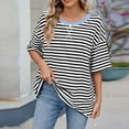 thumbnail image 5 of Lumivie Womens Summer Tops Dressy Casual 3X Tshirts Shirts For Women Cotton Bulk White Blouse For Women Plus Size 3X Womens Plus Size Funny Graphic T Shirts, 5 of 6