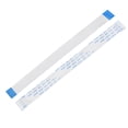 thumbnail image 1 of Uxcell 24 pines Cable Flexible Plano FPC FFC Tipo A Cable de Cinta PE Blanco 5 piezas, 1 of 4
