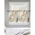 thumbnail image 5 of Marble Gold Tier Curtains 24 Inch Length,Sheer Curtains for Bedroom Living Room Window Abstract Luxury Wave Gold Marbling Modern Small Half Window Kitchen Curtains & Drapes 27.5"x24" 2 Panels, 5 of 6