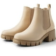 thumbnail image 6 of Harvest Land Women's Platform Chelsea Boots Chunky Block Heel Booties Slip on Ankle Boots for Ladies, 6 of 7