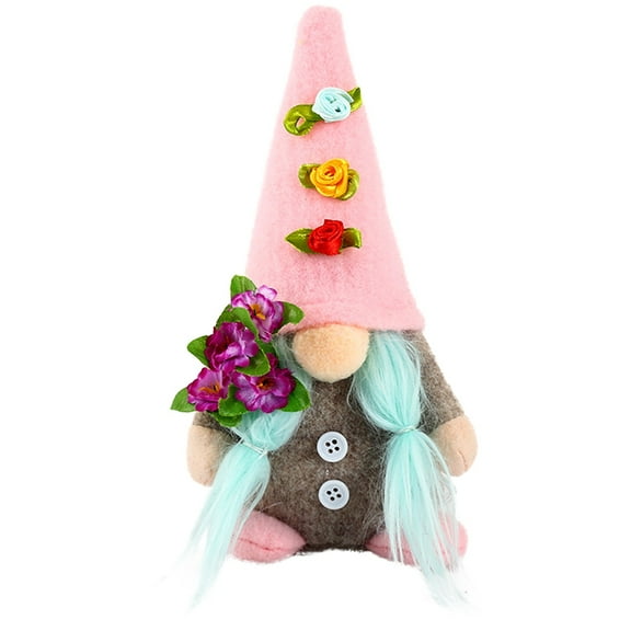 PATLOLLAV Mothers Day Gnomes Plush Dolls Tomte Handmade Swedish Nordic Nisse Scandinavian Dwarf Elf Decorations,Gnomes Gift for Mom Grandma Spring Flowers Gnomes Handmade Doll