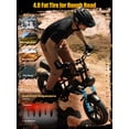 thumbnail image 5 of ESKUTE V100 Electric Bike for Teens Adults, 750W Peak 1500W 28 Mph 48V 18 Ah,16"x4.0" Fat Tire E Bicycle, 7-Speed E-Bike with Dual Suspension, White with Lock & Phonebag, UL2849, 5 of 10