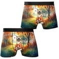 thumbnail image 3 of Hello Fall Siamese Football Welcome Autumn with Leaves Pumpkins All Over Print Boxer Briefs Underwear for Men Dad Cat Lover Kitten Owner Gifts - 00012, 3 of 6