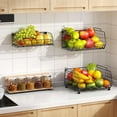 Fruit Vegetable Basket 3Tier Stackable Fruit Bowl Wallmounted