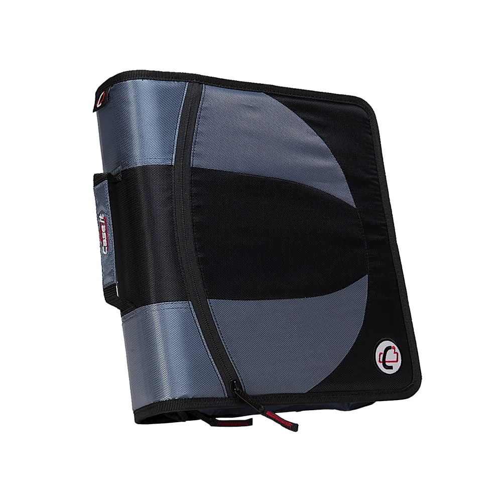 Case It Dual Ring Zipper Binder, 3 Inch, Black, DUAL101