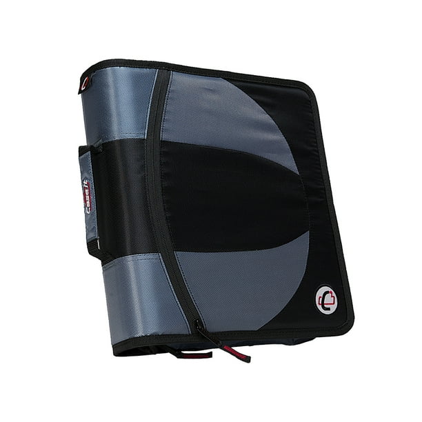 Case It Dual Ring Zipper Binder, 3 Inch, Black, DUAL101