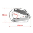 thumbnail image 3 of Wooxiu Motorcycle Kickstand shoe Fit for Ka.wa.sa.ki Z900 / Z900RS (2017 - 2025) CNC Enlarge Extension Pad z 900 z 900rs Accessories, 3 of 8