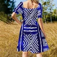 thumbnail image 5 of Blue African Mud Cloth Design Sleeveless Dress Party dresses Female clothing women's summer dresses 2024 dress, 5 of 7