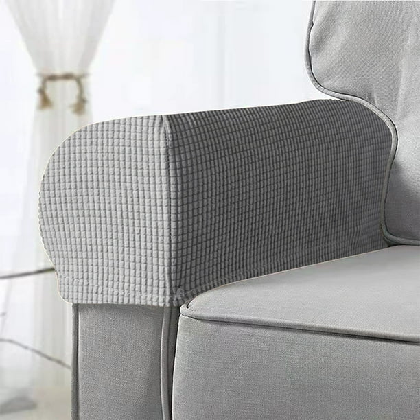 Cobertura de reposabrazos elstica suave, cubre de plaid grueso, protectora para sofs de todas las estaciones, 2 piezas, ideal para salas de estar, resistentes, antideslizantes, duraderos,