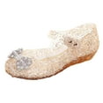 thumbnail image 5 of Fozruso Girls Sandals Fashion New Pattern Bow Decoration Soft Sole Comfortable Hook Loop Casual Shoes,Sizes 10 Little Kid 3.5-4 Years(Yellow), 5 of 5