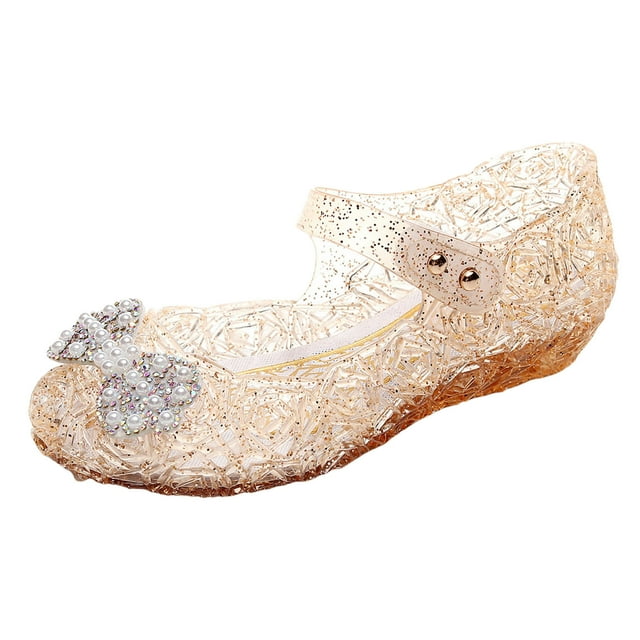 Icvfdpl Kids Girls Sandals Fashion New Pattern Bow Decoration Sole Hook Loop Shoes Weekend Soft 2 Years-2.5 Years
