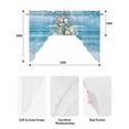 thumbnail image 5 of Blue Coastal Swag Valances for Windows, Small Curtains Drapes, Nautical Summer Beach Shell Conch Kitchen Window Curtains Over Sink Rod Pocket Window Treatment Valance for Bedroom/Bathroom 56"x36", 5 of 5