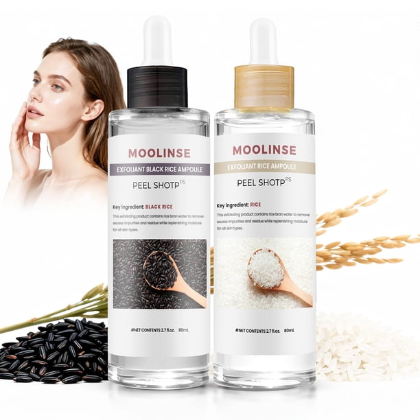 Dúo de Ampollas Peeling con Arroz Negro y Blanco, Exfoliante