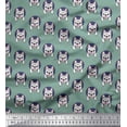 thumbnail image 1 of Soimoi Modal Satin Fabric Circle & French Bull Dog Printed Craft Fabric by The Yard 42 Inch Wide, 1 of 1