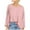 Pink, variant on HAiming Women's Oversized Tops Solid Color Round Neck Long Sleeve Pullover Shirts Fall Winter Casual Loose Base Blouse