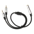 thumbnail image 2 of Cable Divisor De Sonido, Compacto De Baja Pérdida Chapado En Oro De 1,6 Pies Hembra A Macho Plug And Play Cable De 6,35 Mm A 3,5 Mm Para Altavoz Para Mezclador, 2 of 8