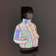 thumbnail image 4 of Chaqueta de algodón reflectante colorida con cuello alto corto, chaqueta de algodón láser de moda para mujer, 4 of 5