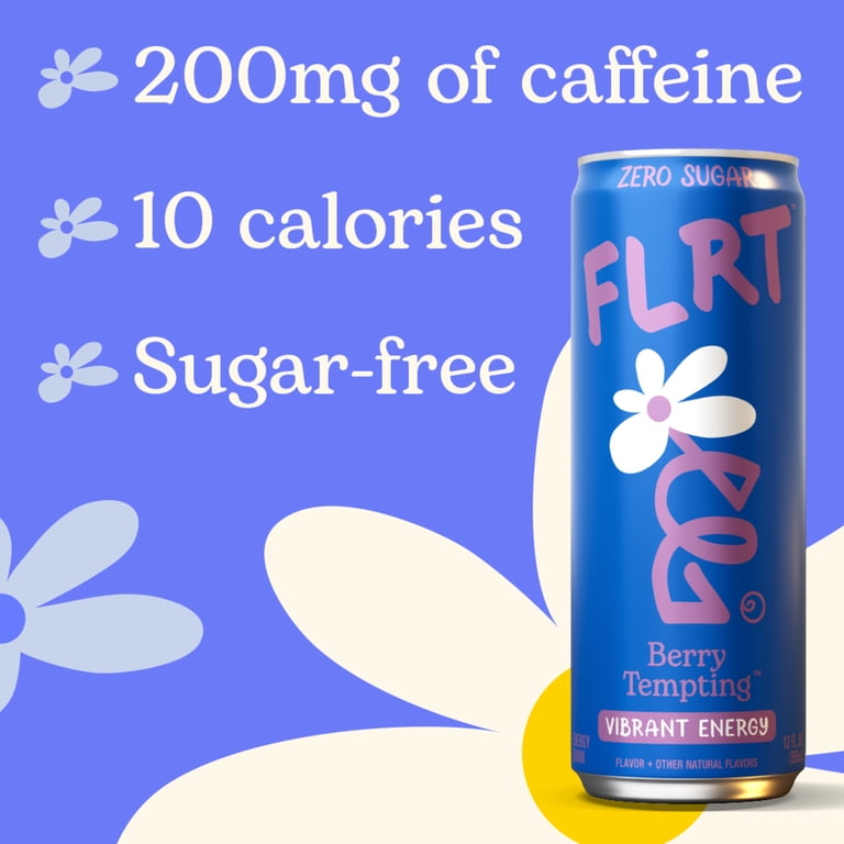 FLRT Energy, Berry Tempting, Energy Drink 12 fl oz - Walmart.com