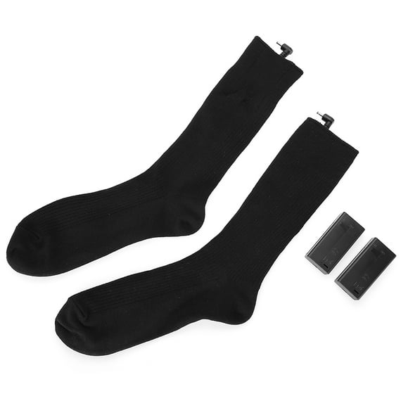 Electric Heated Socks, Battery Heated Socks, Men & Women Electric Heated Socks, Carbon Fabric Silk Heating Socks Soft Heated Socks Powered By 2 AA Batteries Comfortable Thicken