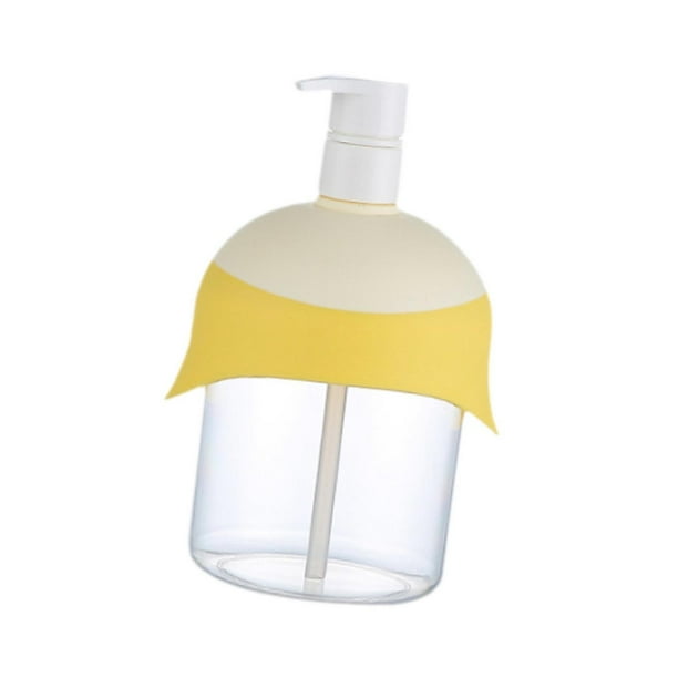 Dispensador de jabón elegante, práctico y multifuncional para baño. amarillo