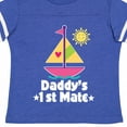 thumbnail image 4 of Inktastic Daddys First Mate Girls Nautical Sailboat Girls Toddler T-Shirt, 4 of 5