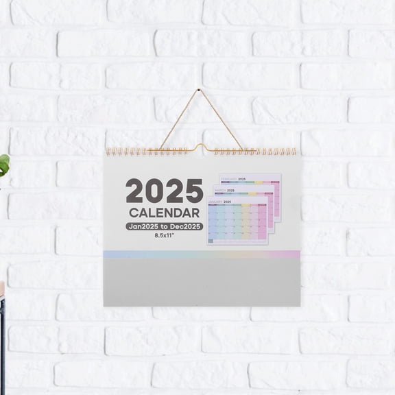 STRANDCHIC Creative Small Wall Calendar Multi Color Yearly Layout for Office and Business Use