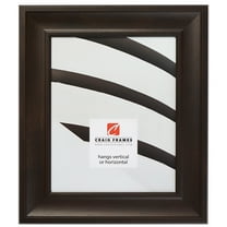 Craig Frames Scalloped American Barn, 12x16 inch Picture Frame, Faux Barnwood, Dark Walnut Brown